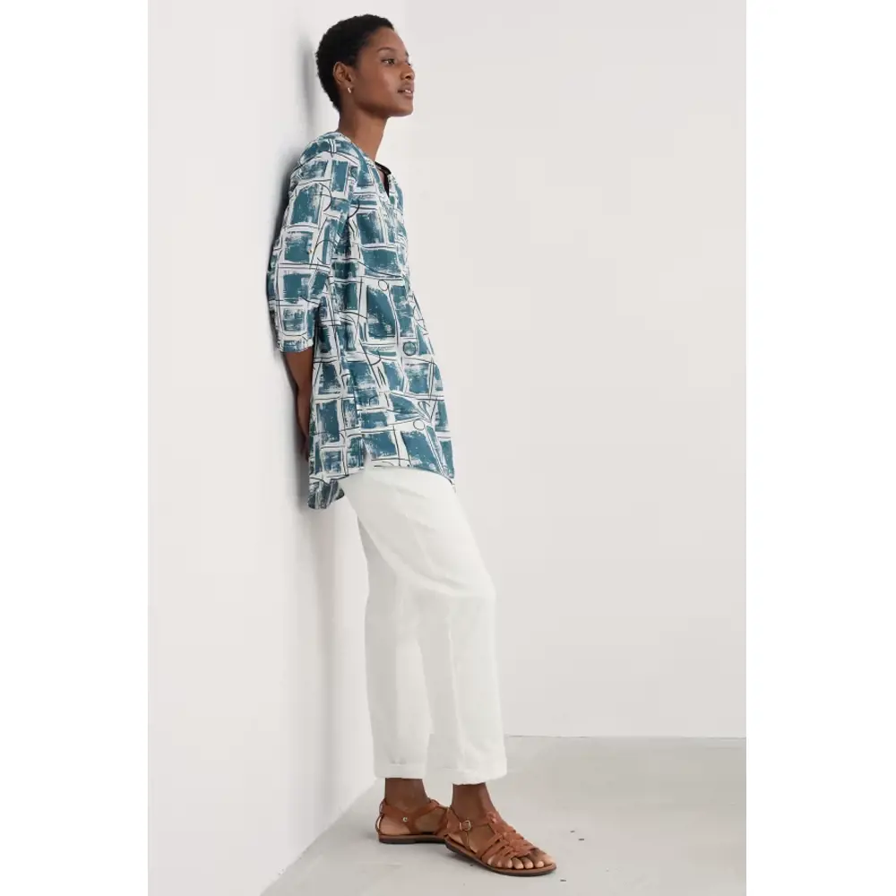 Seasalt Op Art Organic Cotton Tunic Top